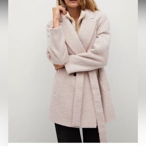Mango textured wrap coat
